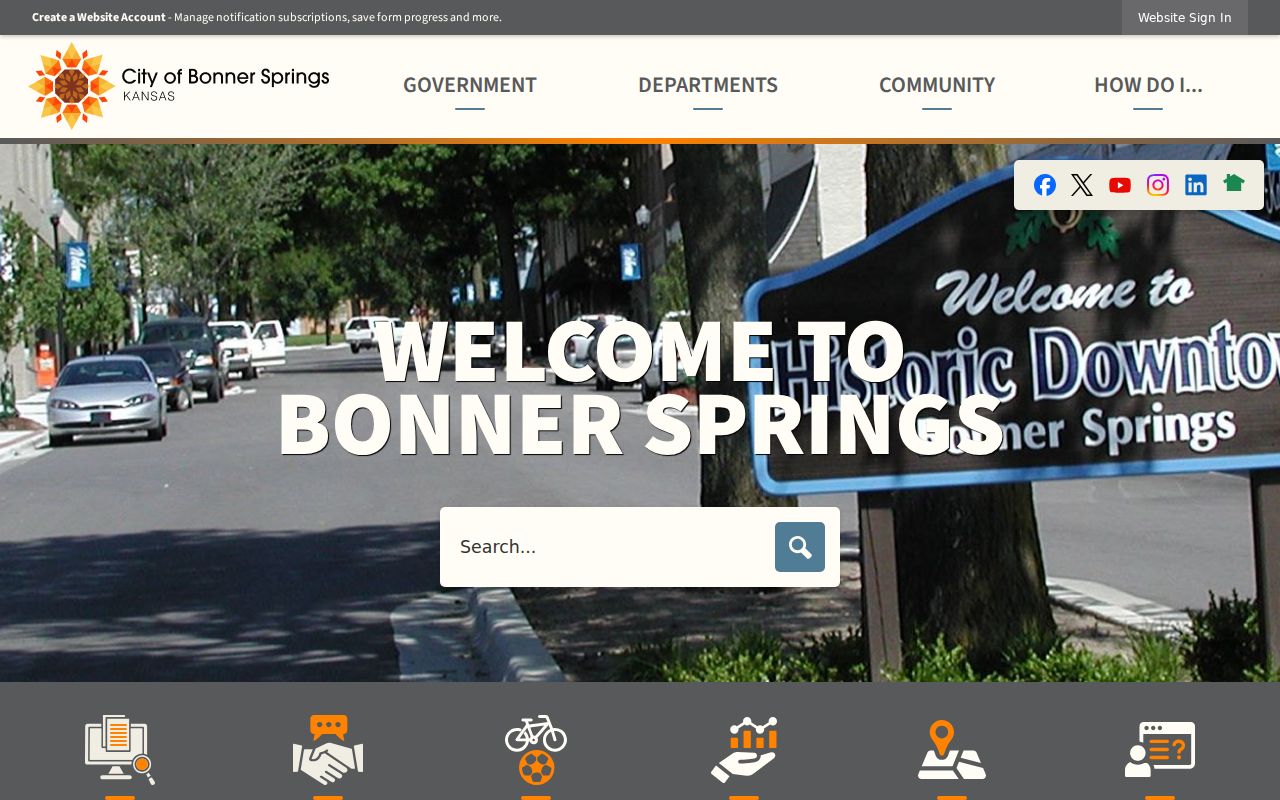 Official Bonner Springs city website