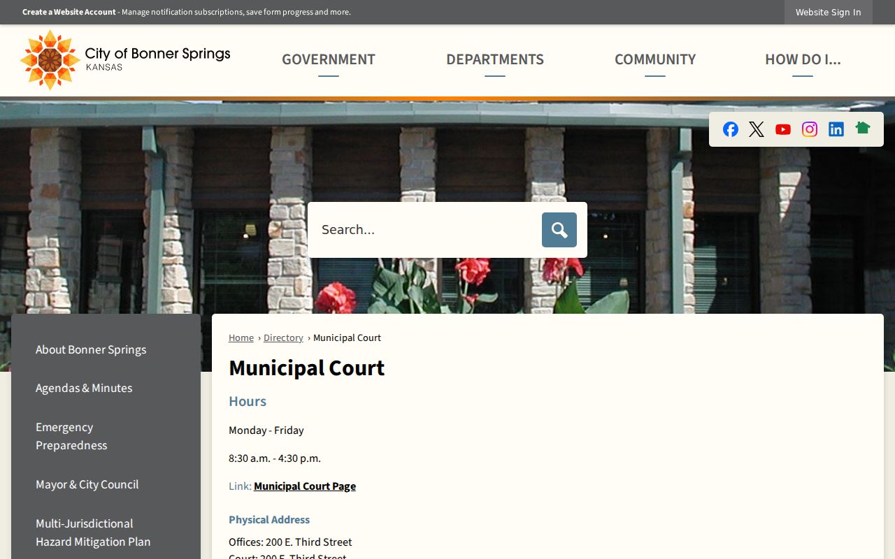 Bonner Springs municipal court staff directory