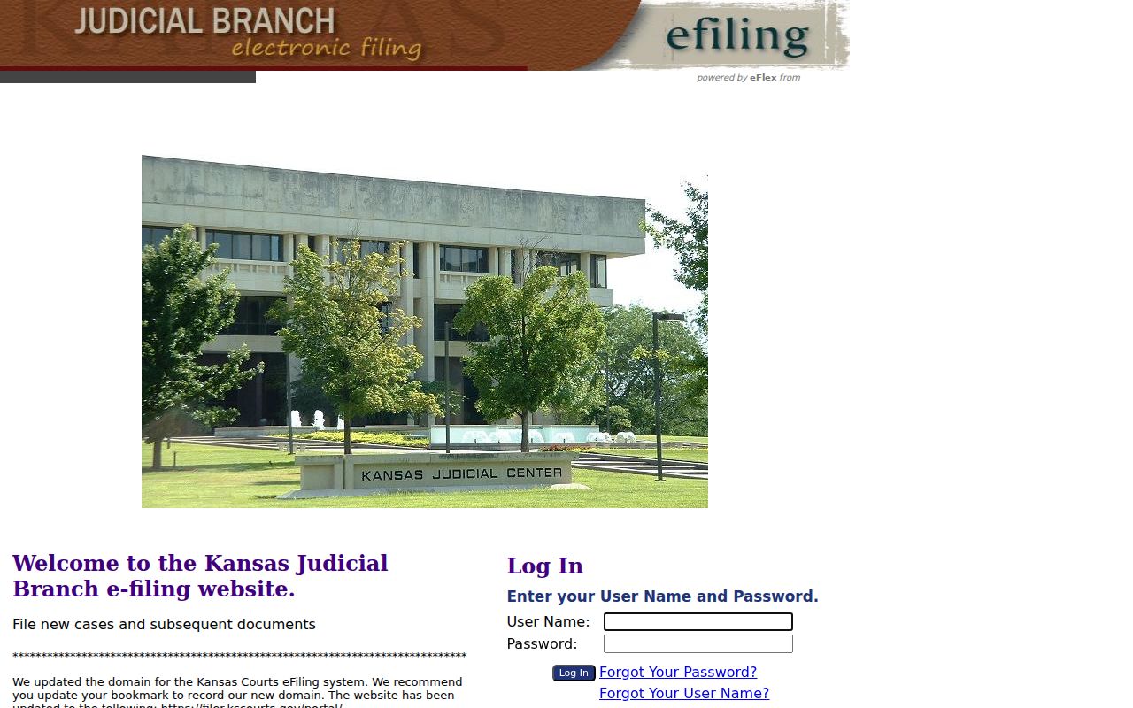 Wyandotte County case search and Kansas eFiling portal