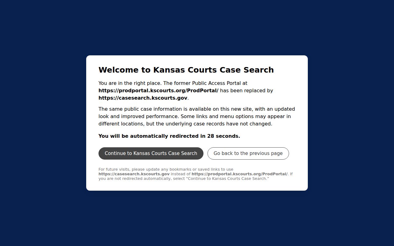 Wyandotte County case search legacy Odyssey public portal