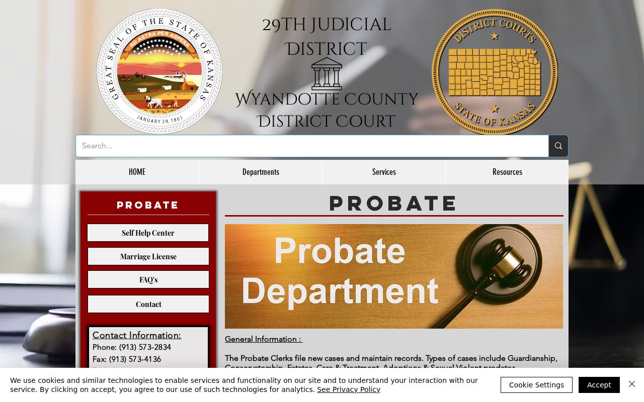 Wyandotte County probate counter and restricted case guidance