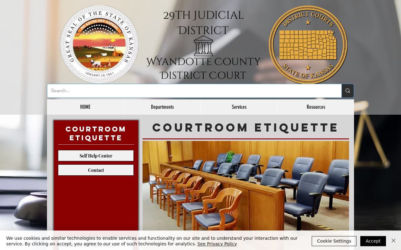 Wyandotte District Court courtroom etiquette guidance